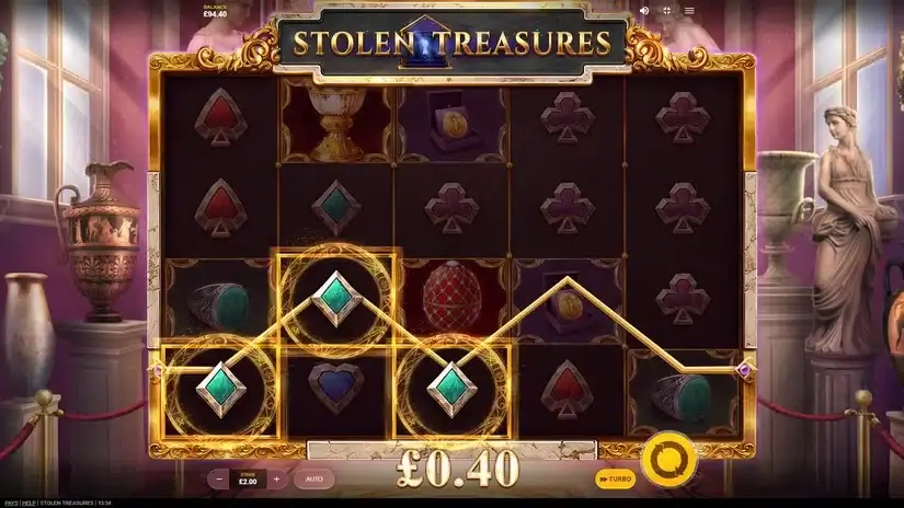 Stolen Treasures slot screenshot 2
