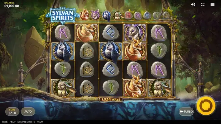 Sylvan Spirits slot screenshot 