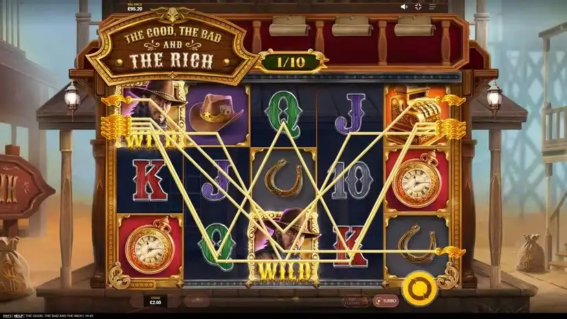 The Good, The Bad and The Rich slot screenshot 2