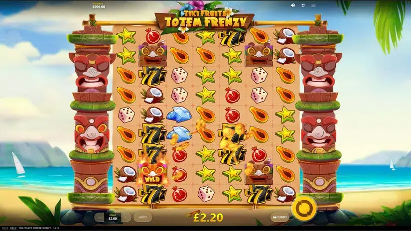 Tiki Fruits Totem Frenzy slot screenshot 2