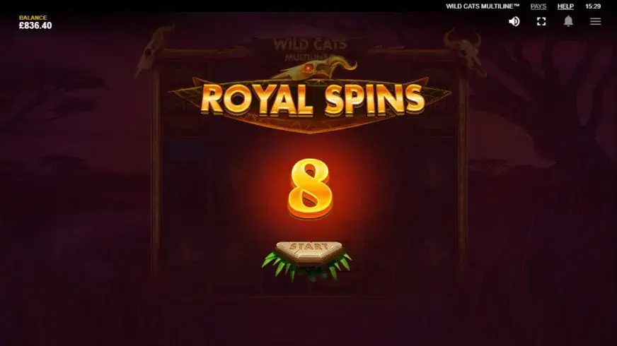 Wild Cats Multiline™ slot screenshot 6