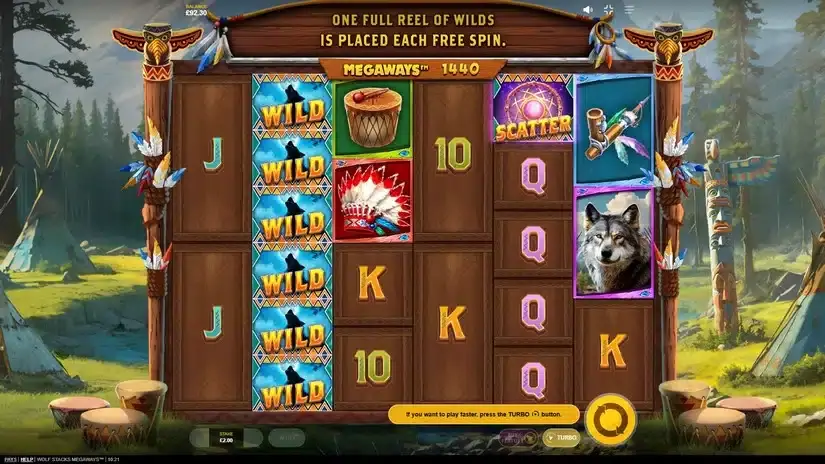 Wolf Stacks Megaways slot screenshot 3