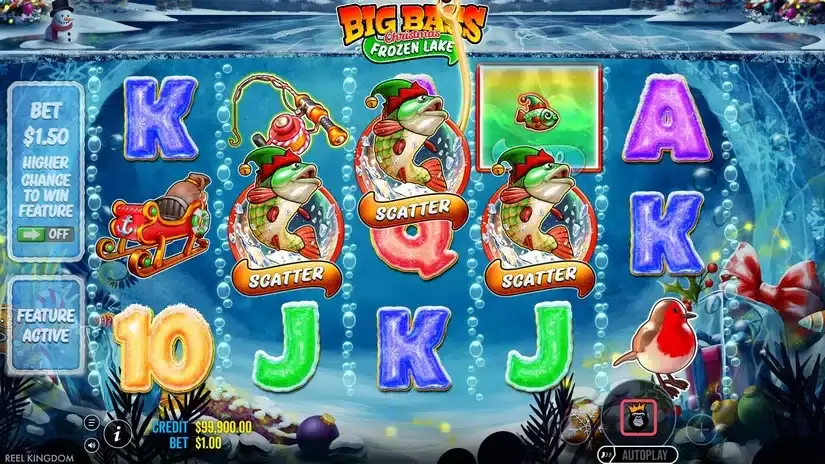 Big Bass Christmas Frozen Lake slot screenshot 1