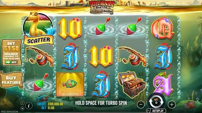 Big Bass & The Gold Ness Monster slot screenshot 