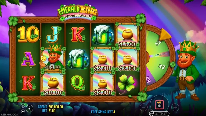 Emerald King Wheel of Wealth slot screenshot 5
