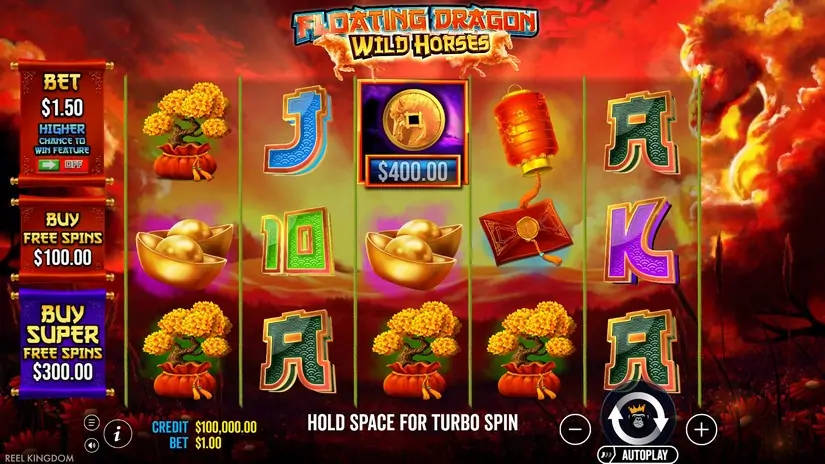 Floating Dragon Wild Horses slot screenshot 1