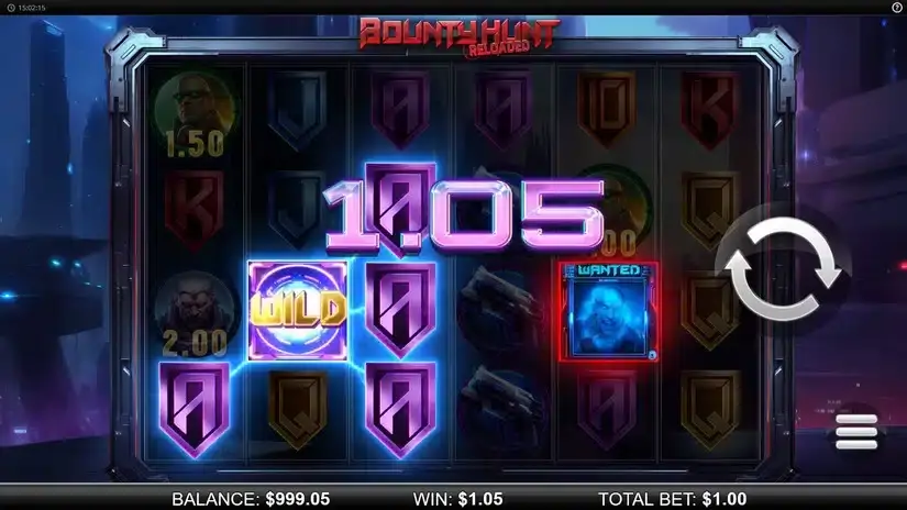 Bounty Hunt Reloaded slot screenshot 2