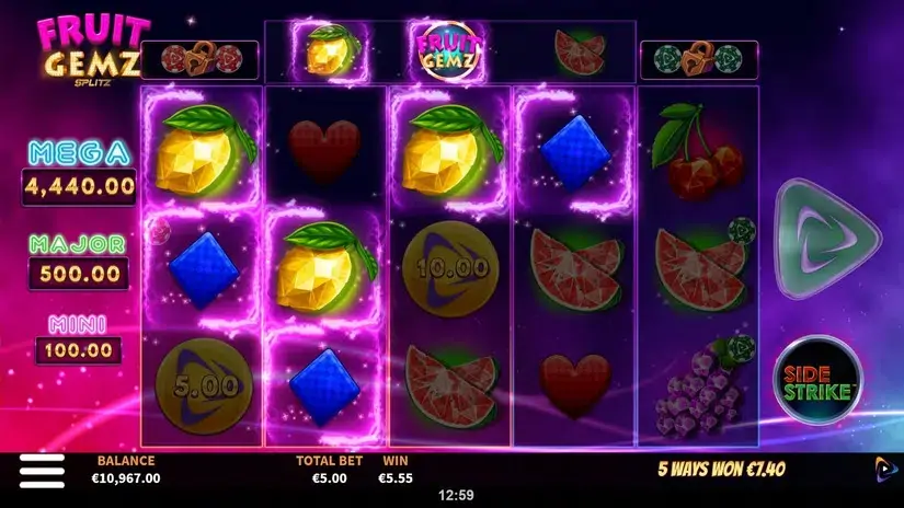 Fruit Gemz Splitz slot screenshot 2