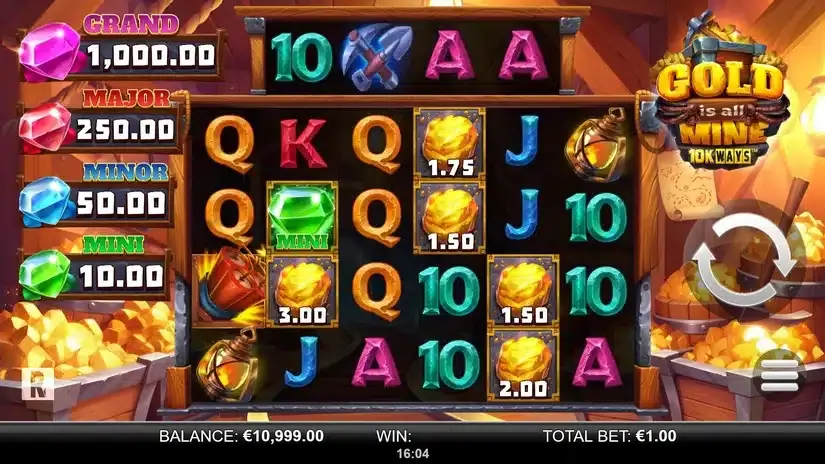 Gold is all Mine 10K Ways slot screenshot 