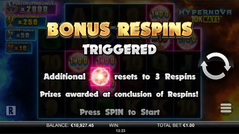 Hypernova 10K Ways slot screenshot 4