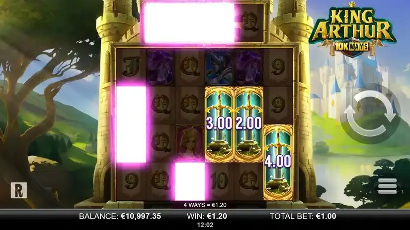 King Arthur 10K Ways slot screenshot 4