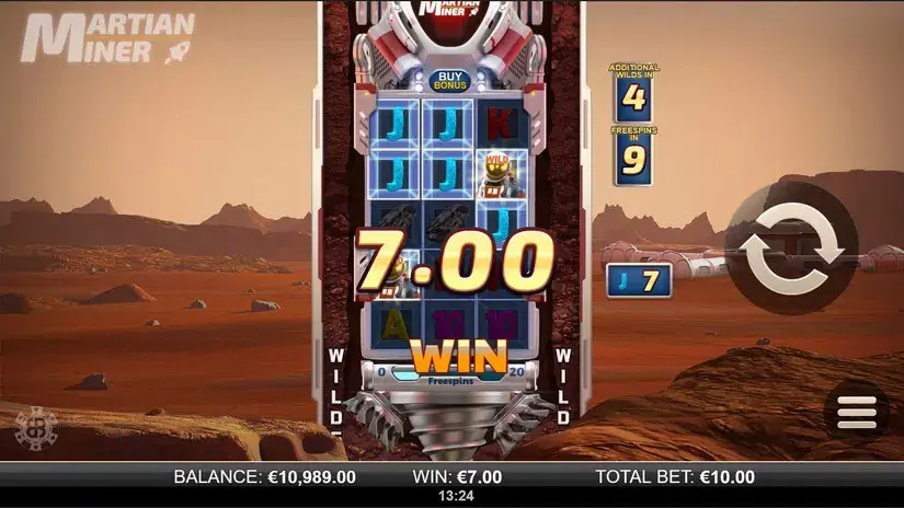Martian Miner Infinity Reels slot screenshot 1