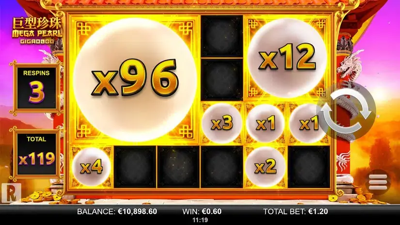 Mega Pearl Gigablox slot screenshot 5
