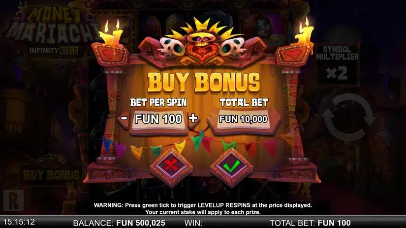 Money Mariachi Infinity Reels slot screenshot 3