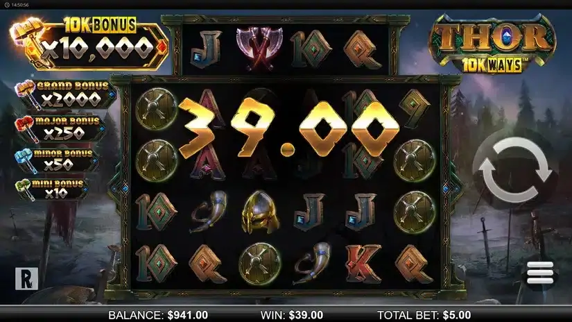 Thor 10K Ways slot screenshot 3