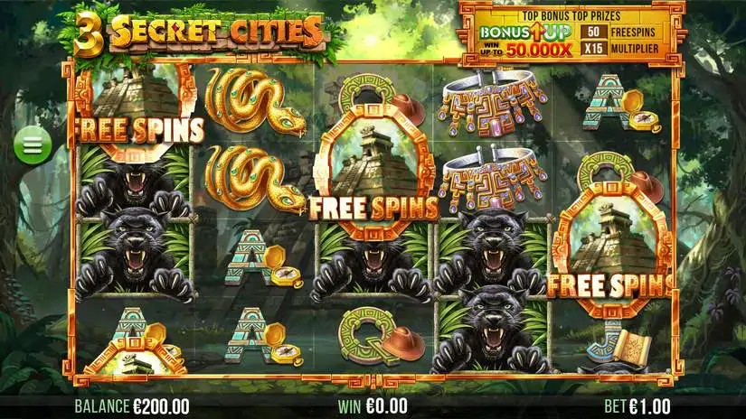 3 Secret Cities slot screenshot 3
