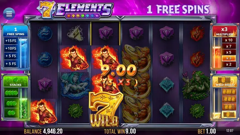 7 Elements slot screenshot 5