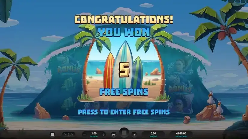 Cowabunga Dream Drop slot screenshot 3