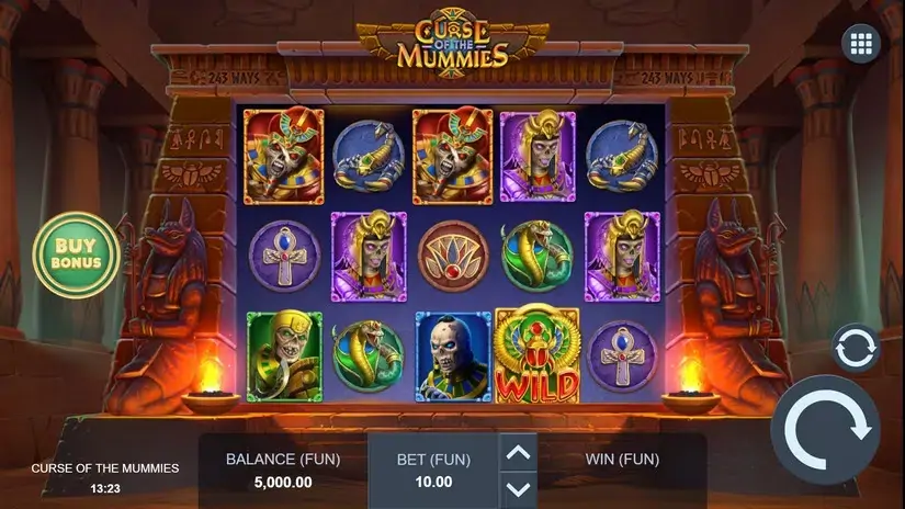 Curse of the Mummies slot screenshot 