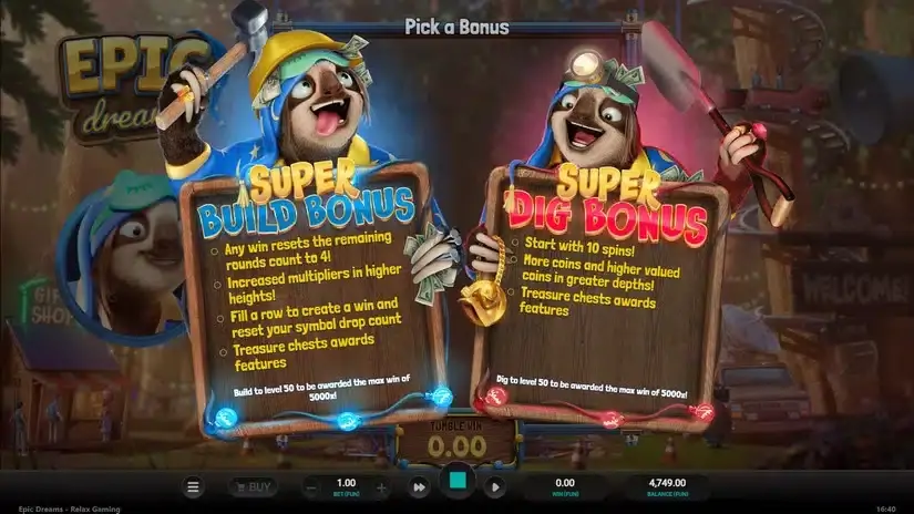 Epic Dreams slot screenshot 2