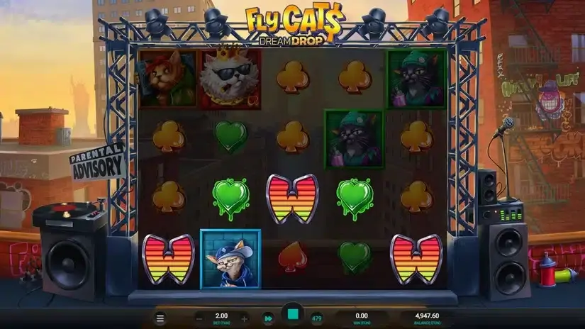 Fly Cats Dream Drop slot screenshot 5