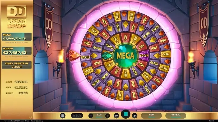 Groovy Knights Dream Drop slot screenshot 2