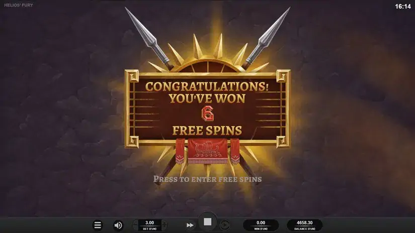 Helios Furya slot screenshot 3