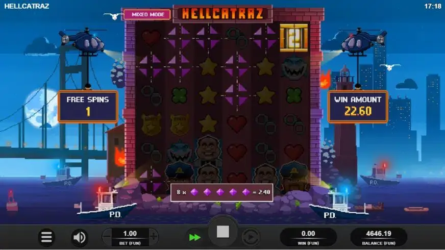 Hellcatraz slot screenshot 