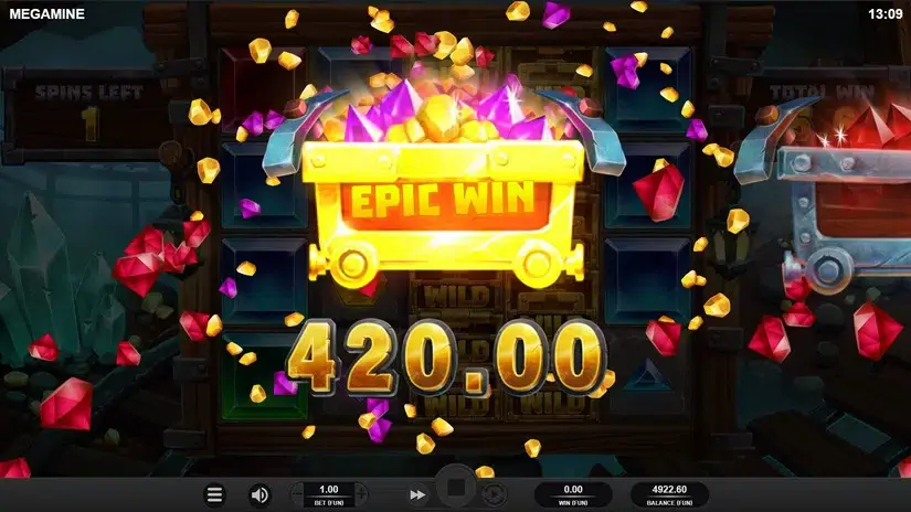 Mega Mine slot screenshot 