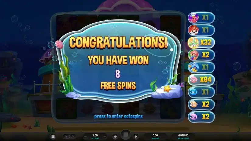 Octo’s Crab Shack slot screenshot 