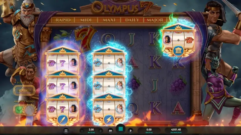 Olympus 7’s Dream Drop slot screenshot 4