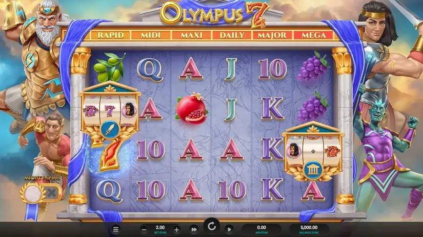 Olympus 7’s Dream Drop slot screenshot 1