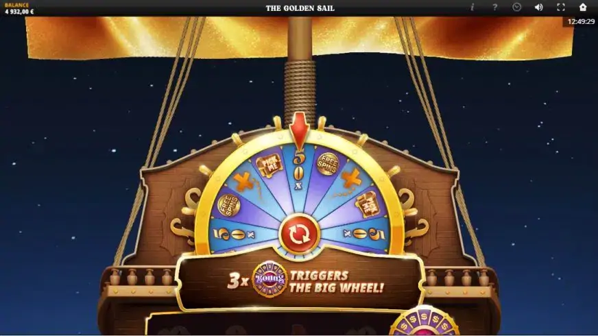 The Golden Sail slot screenshot 3