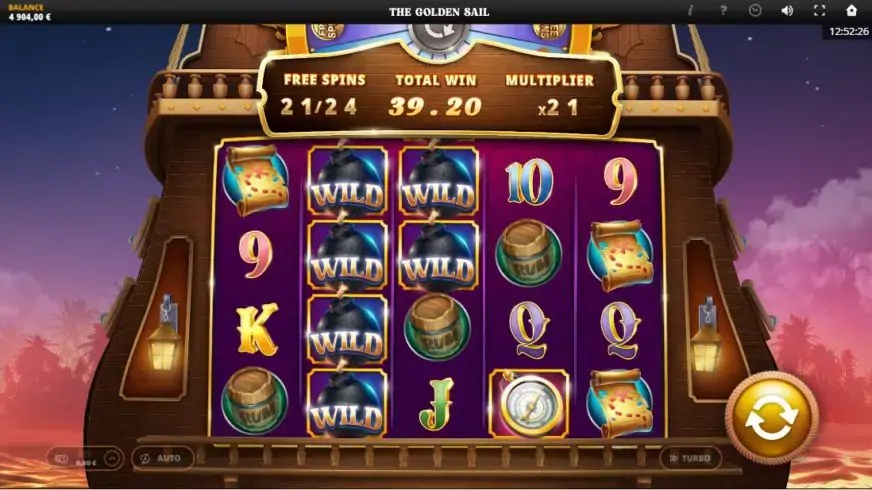 The Golden Sail slot screenshot 