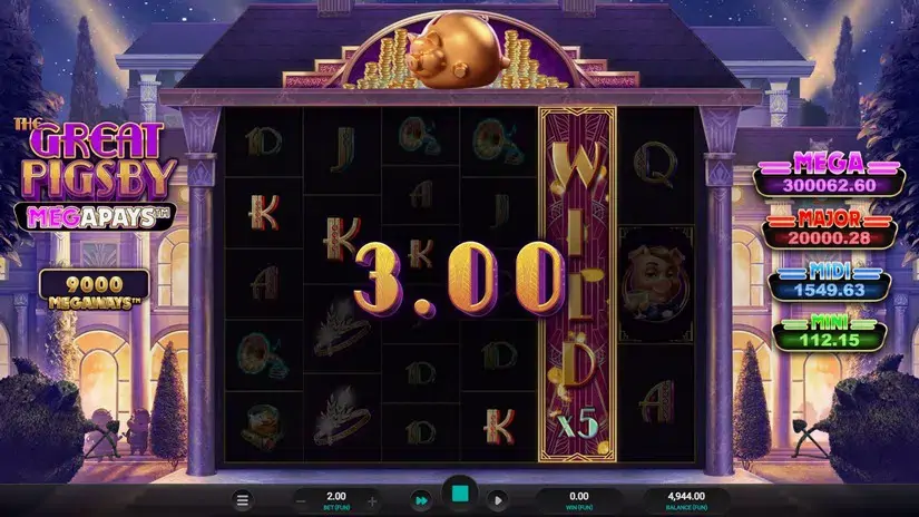 The Great Pigsby Megapays slot screenshot 4
