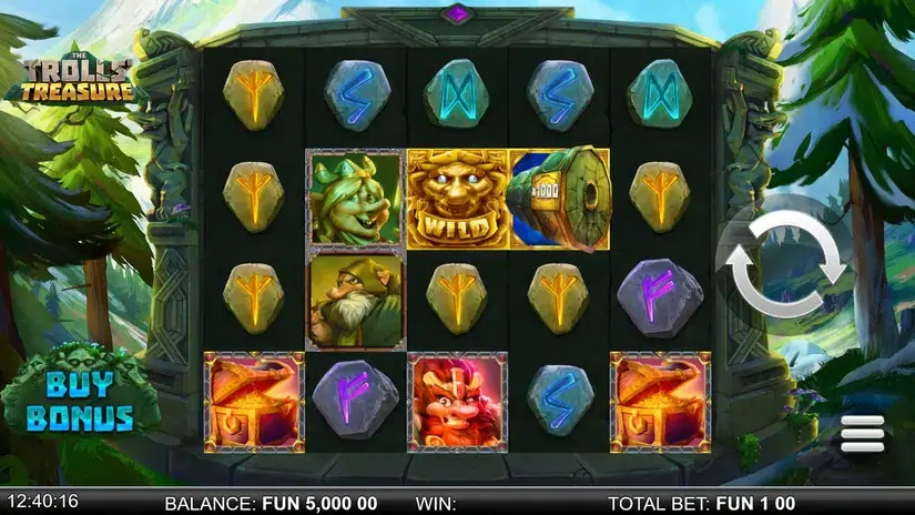 The Trolls’ Treasure slot screenshot 1