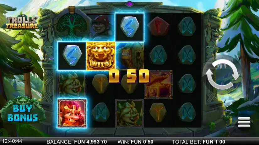 The Trolls’ Treasure slot screenshot 2