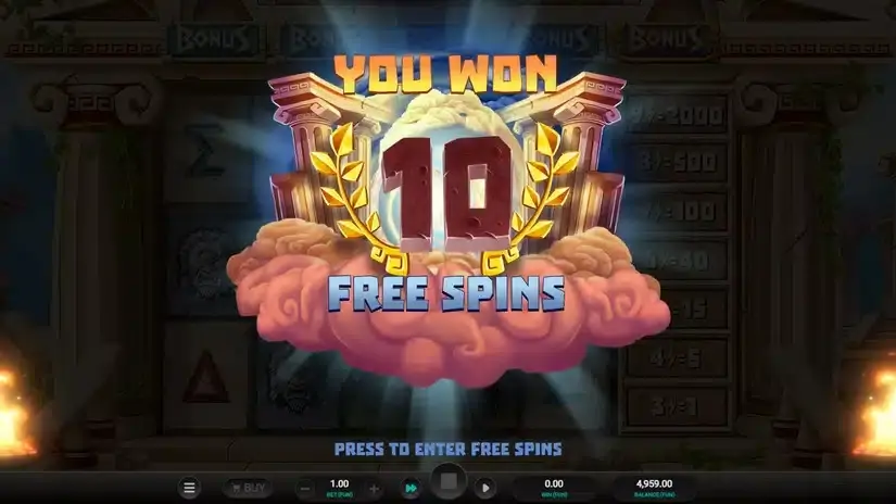 Titan Strike slot screenshot 3