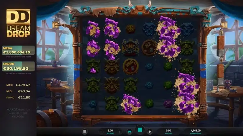 Volatile Vikings 2 Dream Drop slot screenshot 2