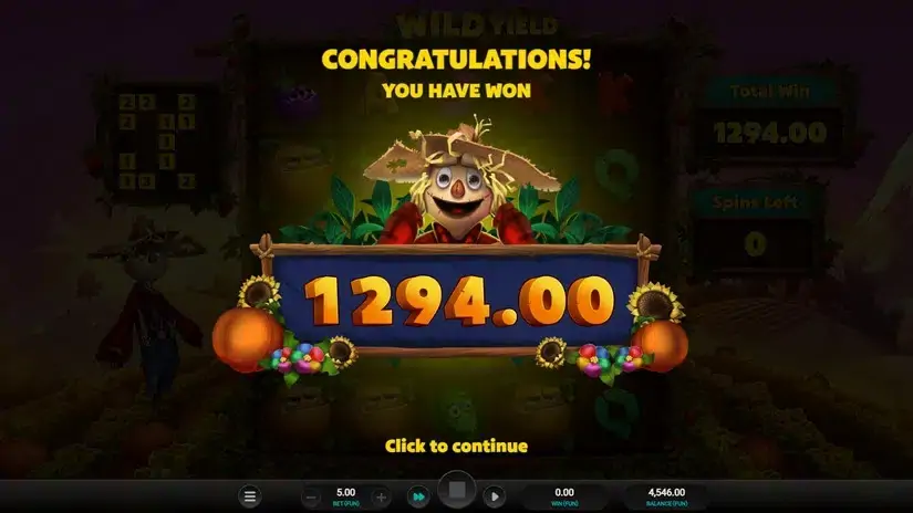 Wild Yield slot screenshot 