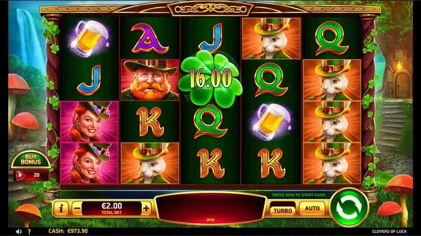 Clovers of Luck slot screenshot 2