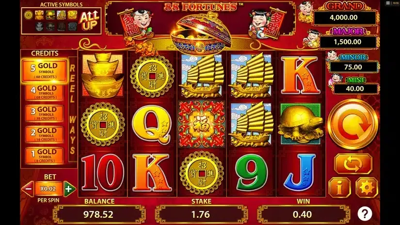 88 Fortunes slot screenshot 4