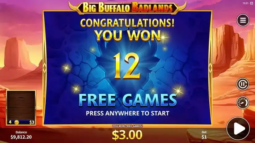 Big Buffalo Badlands slot screenshot 3