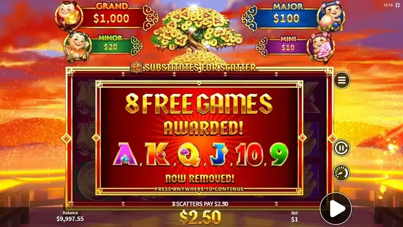 Jin Dynasty slot screenshot 3