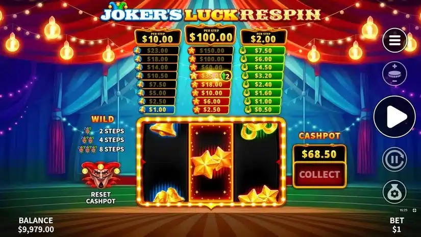 Joker’s Luck Respin slot screenshot 