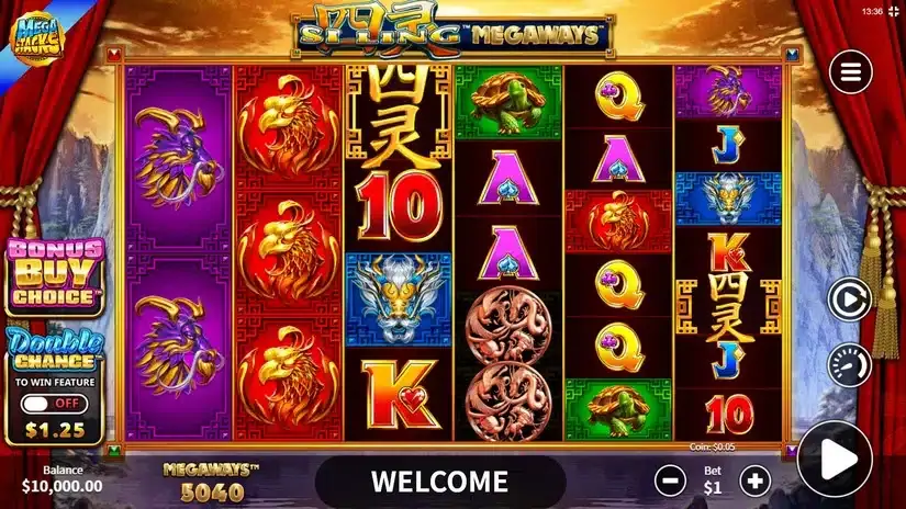 Si Ling Megaways slot screenshot 1