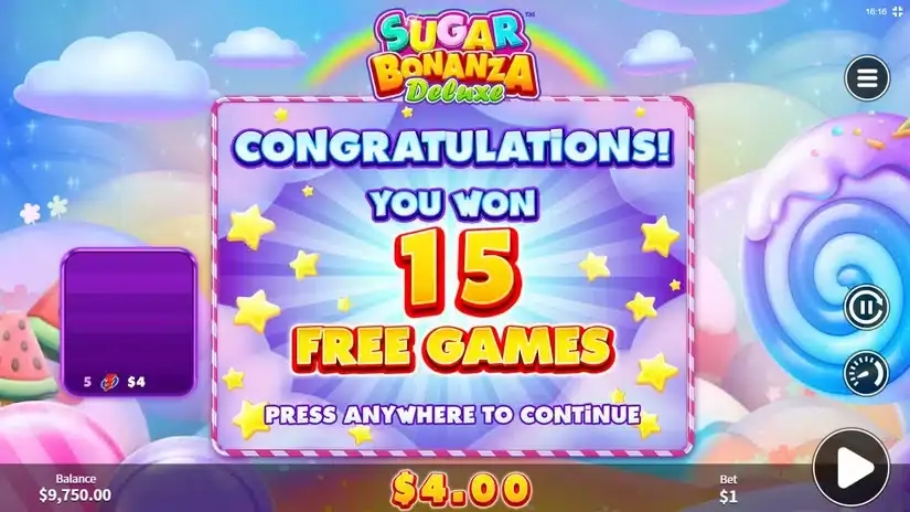Sugar Bonanza Deluxe slot screenshot 3