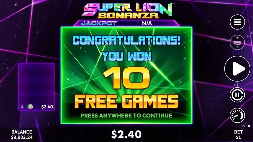 Super Lion Bonanza slot screenshot 3