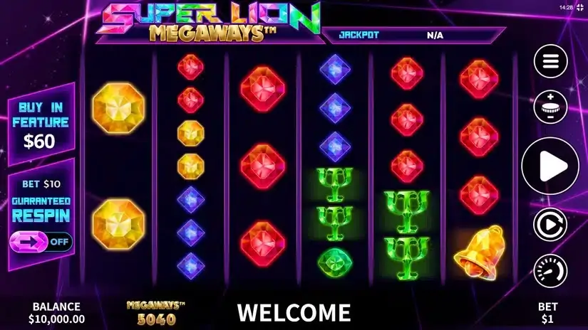 Super Lion Megaways slot screenshot 