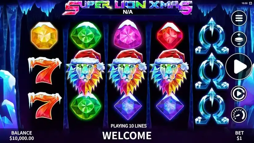 Super Lion Xmas slot screenshot 1